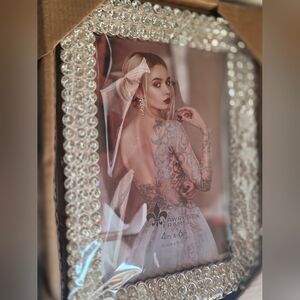 Lawrence Frames Juliet Silver Metal Frame with Crystals - 4" x 6"